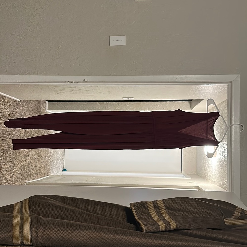 Burgundy jumpsuit size medium